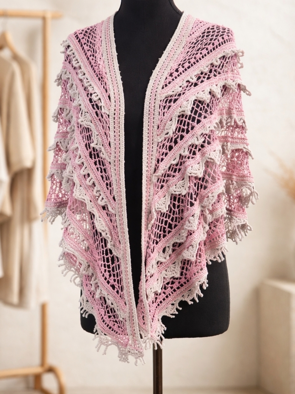 Nanette Lepore Over Shoulder Beaded Shawl